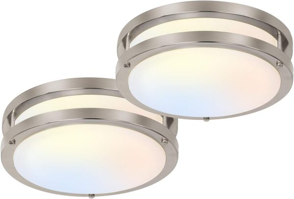 Adjustable Brushed Nickel LED Ceiling Light Fixture