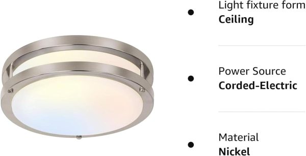 Adjustable Brushed Nickel LED Ceiling Light Fixture detail