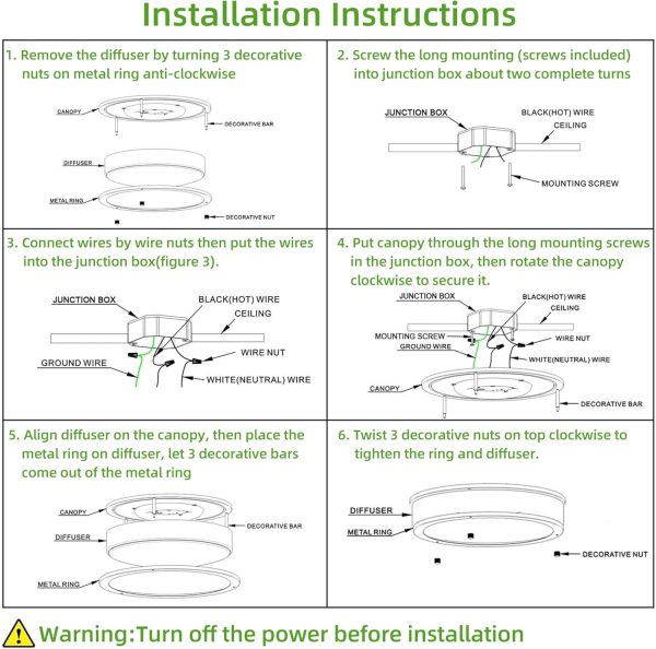 Adjustable Brushed Nickel LED Ceiling Light Fixture installation