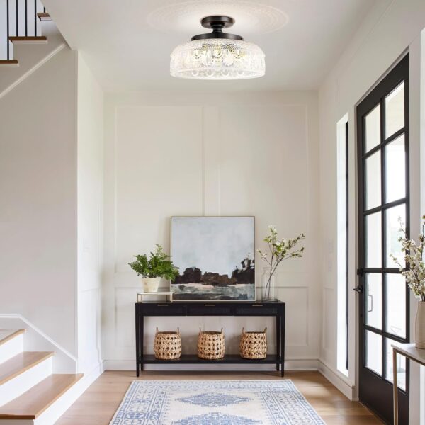 Black Hallway Light Modern Sleek Indoor Design hallway