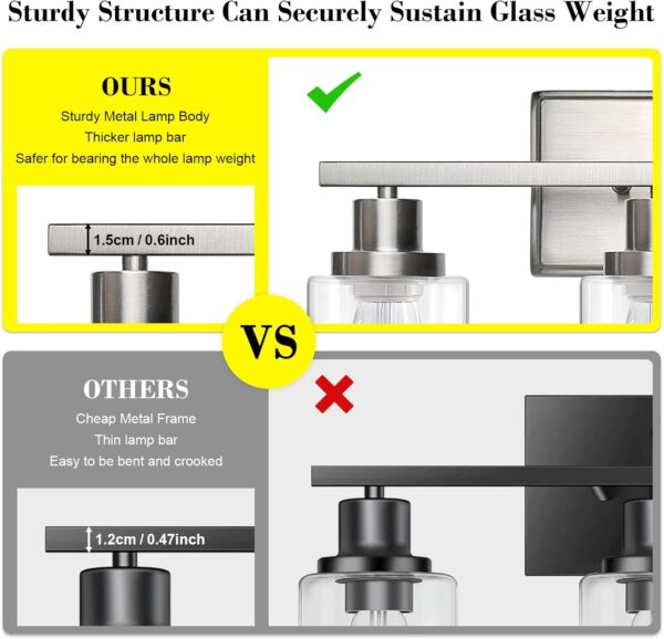 Clear Glass Shade Modern Wall Lighting Fixture comparisons