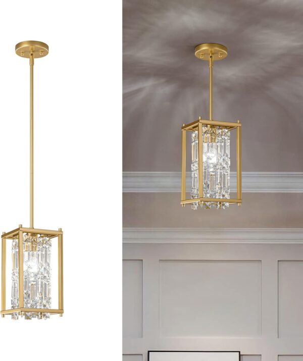 Crystal Ceiling Light with Stylish Design Elegance