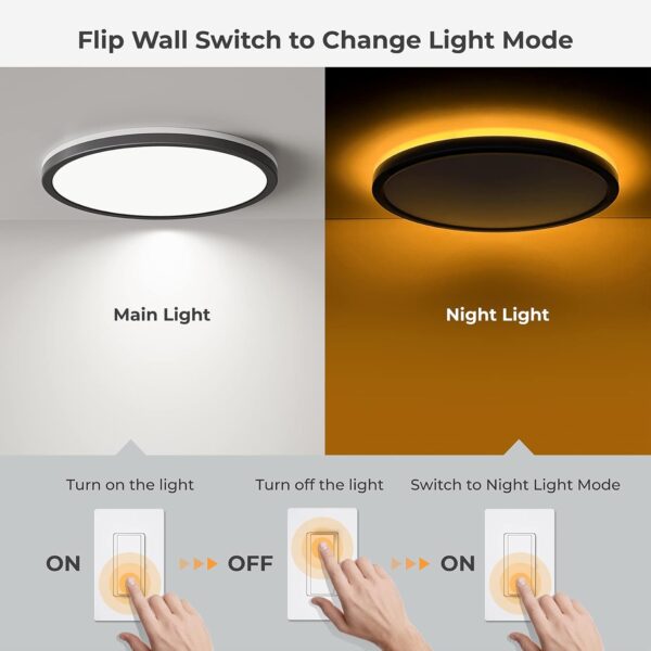 LED Dimmable Ceiling Light Perfect for any Space modes