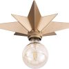 Modern Brass Star Ceiling Light Fixture