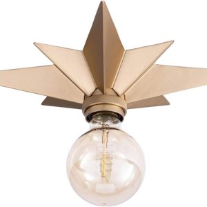 Modern Brass Star Ceiling Light Fixture