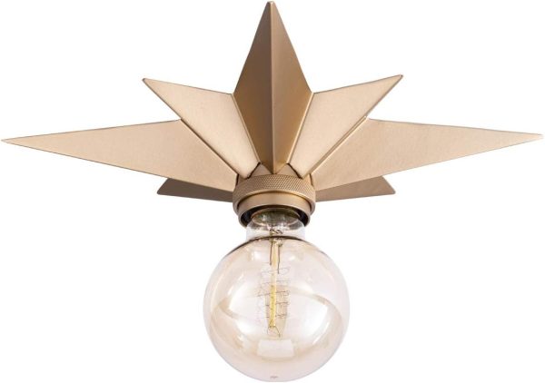 Modern Brass Star Ceiling Light Fixture