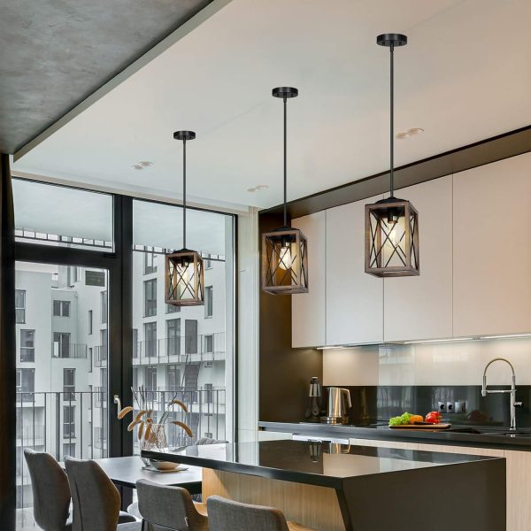 Modern Pendant Hanging Light Fixture with Adjustable Pipes kitchen