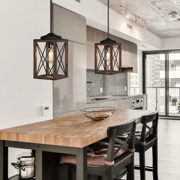 Modern Pendant Hanging Light Fixture with Adjustable Pipes kitchen area