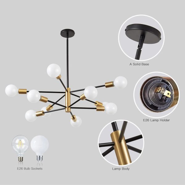 Modern Sputnik Adjustable Fixture Light details