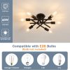 Modern Sputnik Light Fixture with E26 Bulb Base compatible