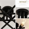 Modern Sputnik Light Fixture with E26 Bulb Base details