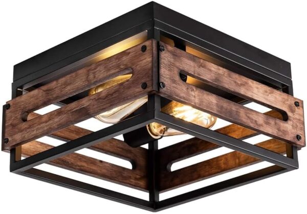 Rustic Ceiling Light Farmhouse Inspired Design