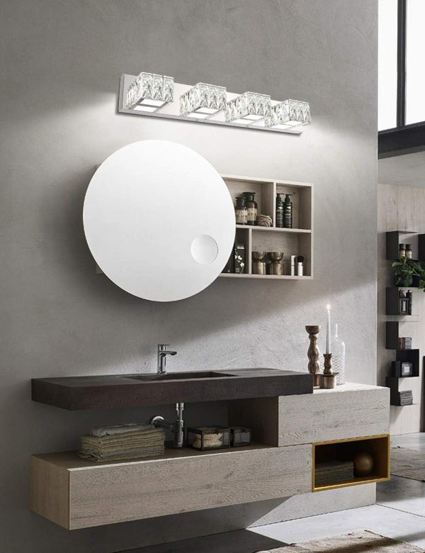 Sleek Dimmable Modern Lighting Fixture with Elegance bath room