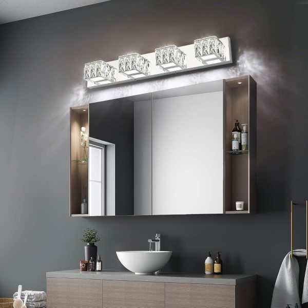 Sleek Dimmable Modern Lighting Fixture with Elegance bathroom