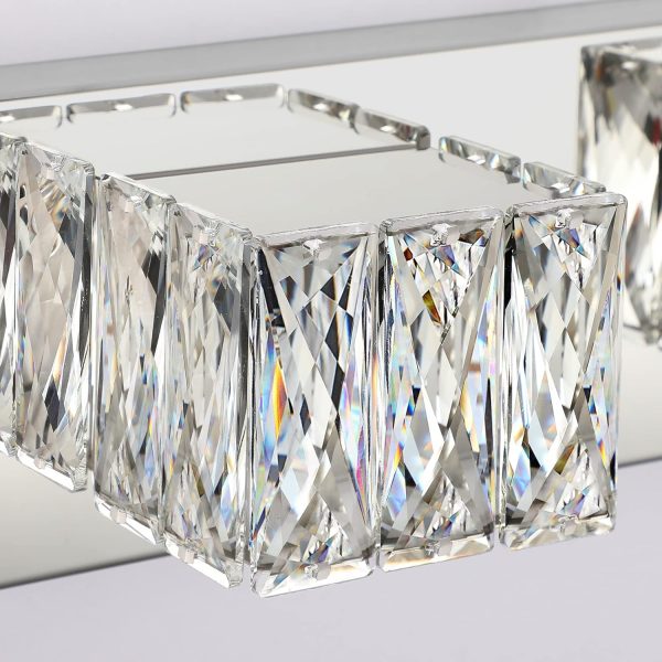 Sleek Dimmable Modern Lighting Fixture with Elegance crystak