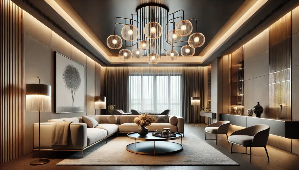 Statement Living Room With Chandeliers Ideas - 02